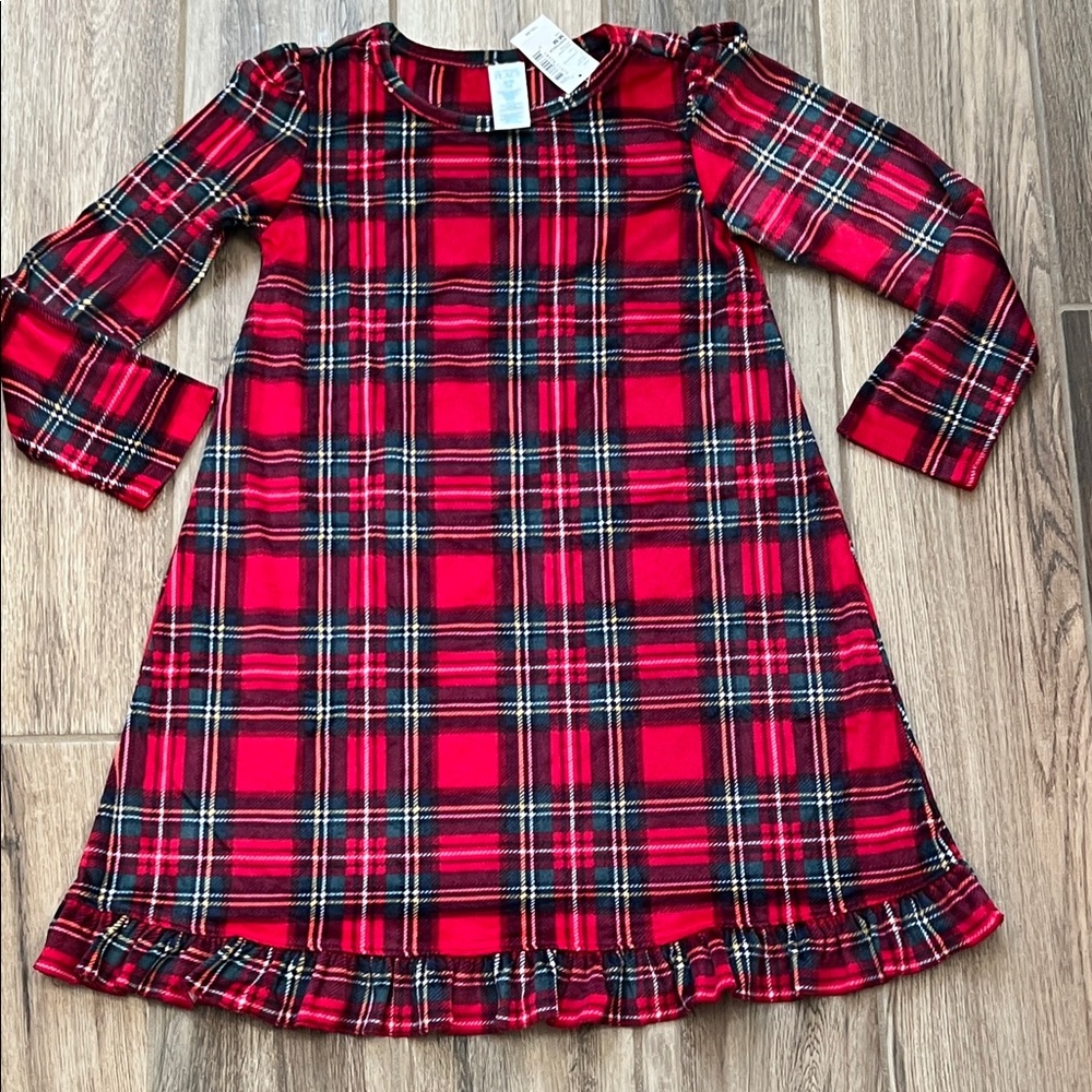 The Children's Place Red and Black Plaid Nightgown